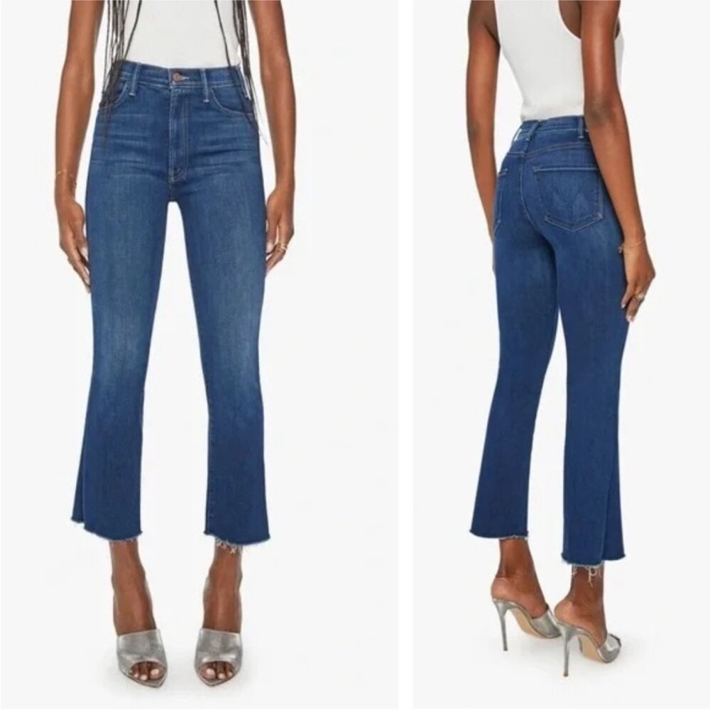 Mother The Hustler Ankle Fray Jeans in Home Movies High Rise Bootcut Size 24
